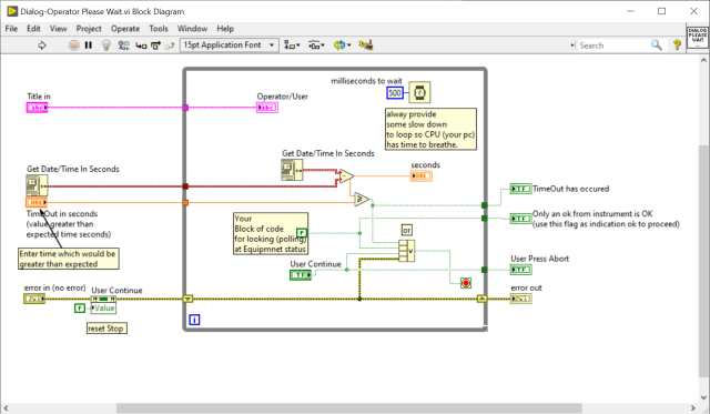 LV Dialog Operator Please Wait