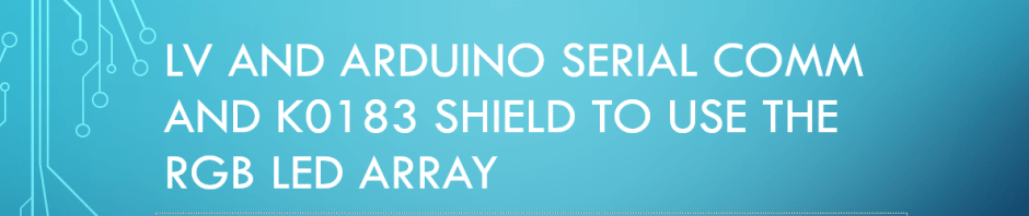 LV Arduino Serial Comm and K0183&nbsp;Shield