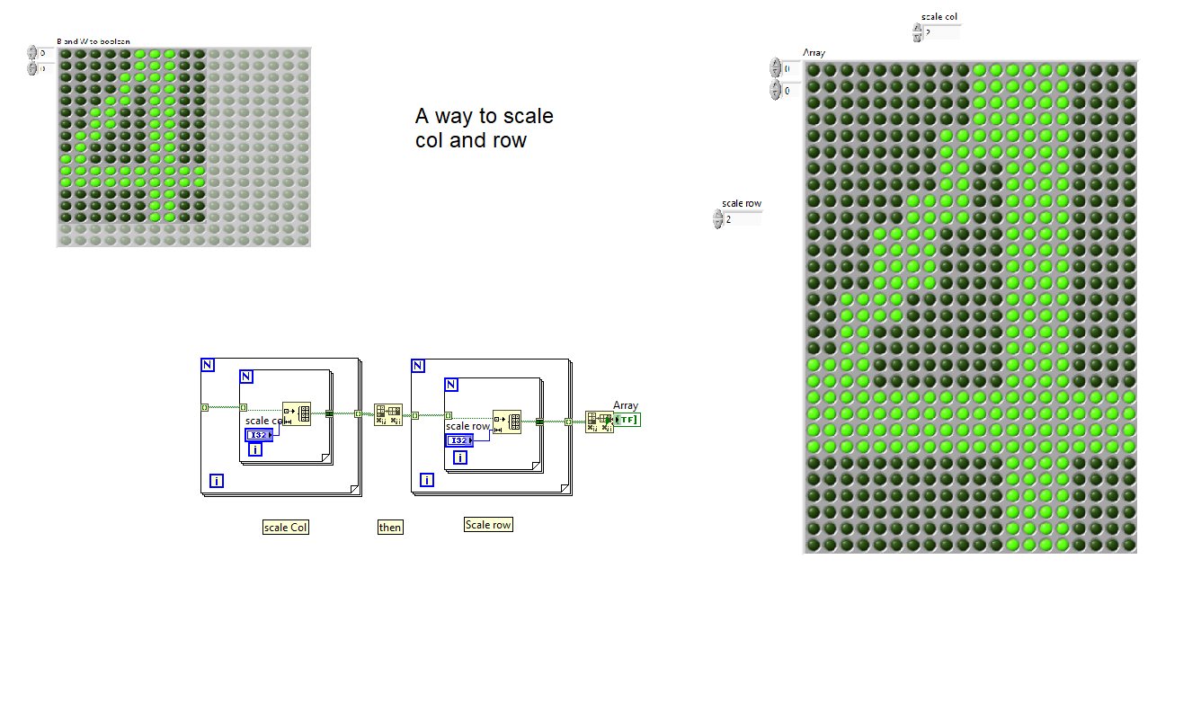 2D Color Array(B&W) to Boolean Array and XYgraph | Test Engineers Resource