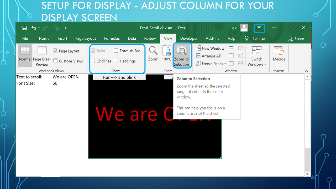 Simple Display Sign using Excel and Macros | Test Engineers Resource
