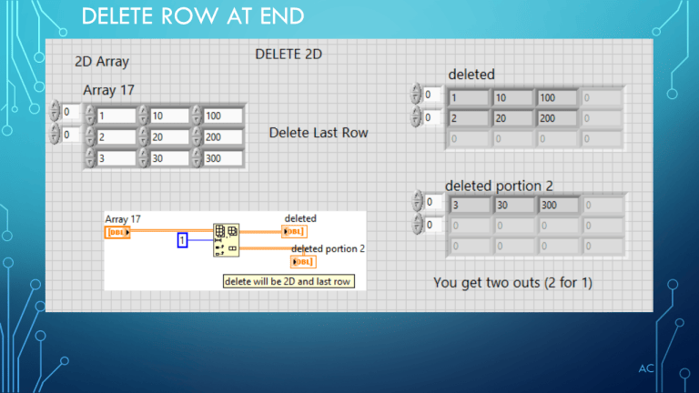 LV 2D Array ( Add, Insert, Delete) | Test Engineers Resource