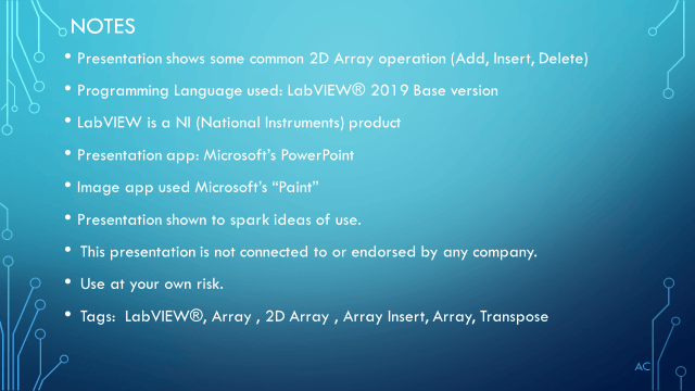 LV 2D Array ( Add, Insert, Delete) | Test Engineers Resource