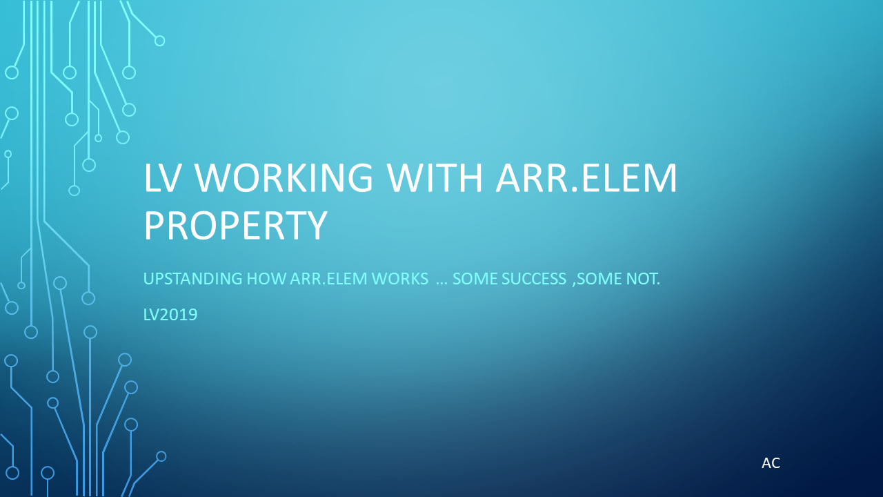 LV Some ArrayElement Properties | Test Engineers Resource