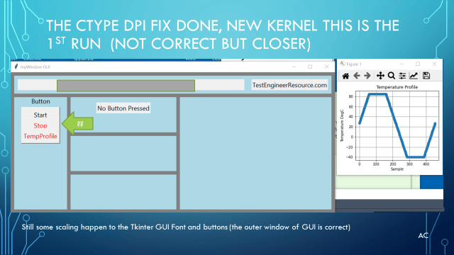 Tkinter GUI and (non-tk) Matplotlib shrinking the tk GUI | Test ...