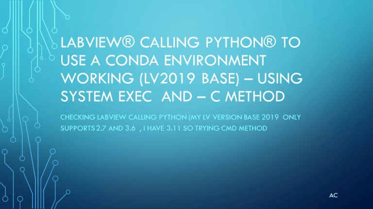 LV calling Python via -c command line method | Test Engineers Resource