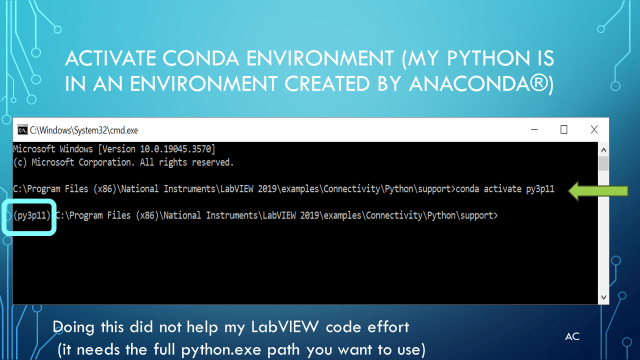 LV calling Python via -c command line method | Test Engineers Resource
