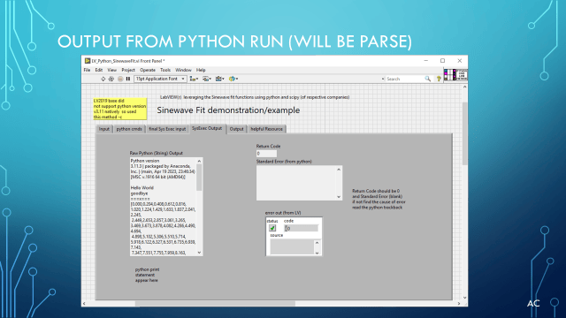LabVIEW(r) , Python(r) Sinewave Fit | Test Engineers Resource